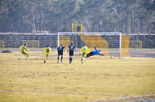 Elbląg, Pierwszą bramkę wiosną dla Olimpii zdobył Krzysztof Sobieraj