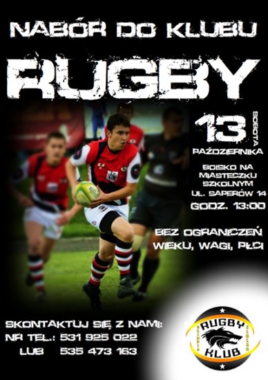 Elbląg, Nabór do klubu rugby