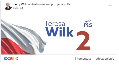 Elbląg, Zrzut ekranu z konta facebookowego Jerzego Wilka