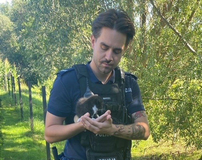 Elbląg, Policjanci podczas interwencji,