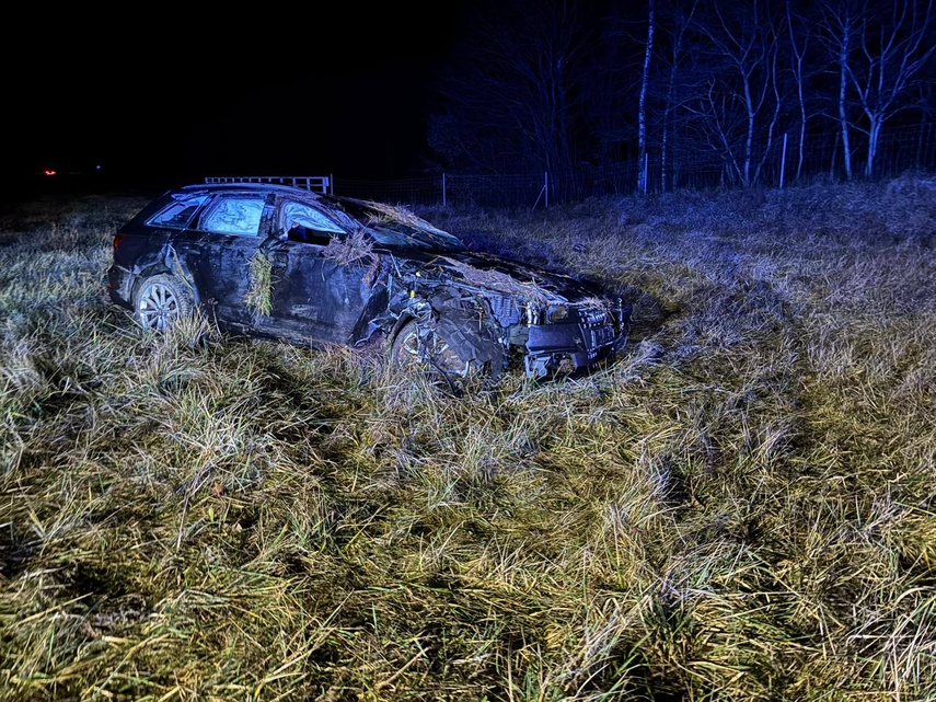 Elbląg, Uderzył w przepust i dachował