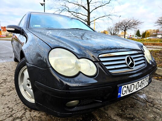 Elbląg Mercedes-Benz C 180 1,8 Kompresor 142Km 2003Rok-Sprawna Klimatyzacja Wspomaganie Kierownicy-Alufelgi Radio Abs