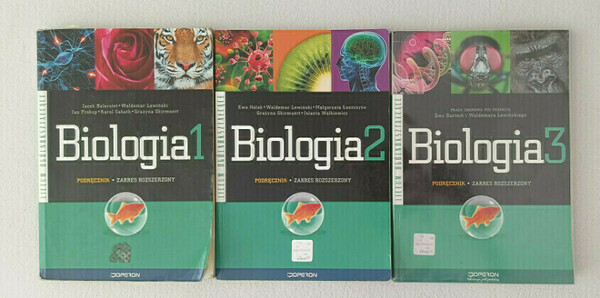 Książki do nauki biologii, zakres rozszerzony do Liceum Ogólnokształcącego po 5 zł sztuka
