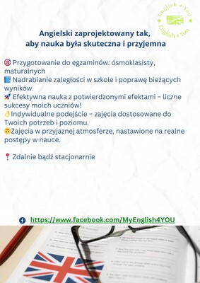 Elbląg Korepetycje- przygotowanie do egzaminu z języka angielskiego