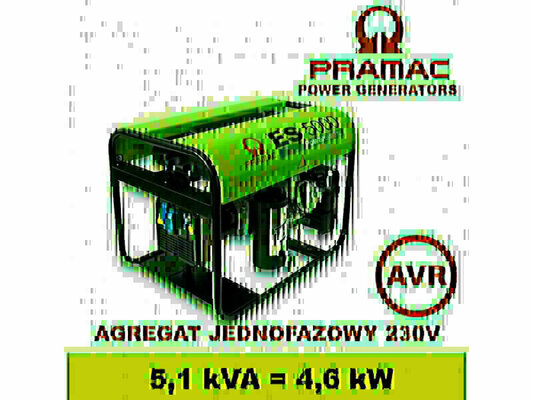 Elbląg AGREGAT PRĄDOTWÓRCZY  PRAMAC  ES5000 AVR 230V  PROMOCJA NA WSZYSTKIE AGREGATY PARMACNA HASŁO -