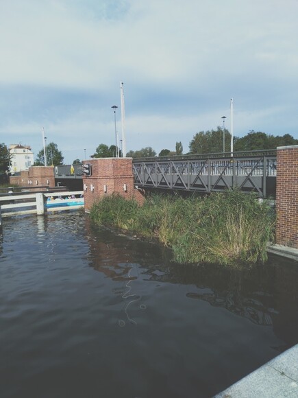 Zator. Tama na rzece elbląg, most niski. (Październik 2023)