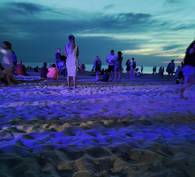 Plaża w Krynicy po zachodzie słońca..  (Lipiec 2024)