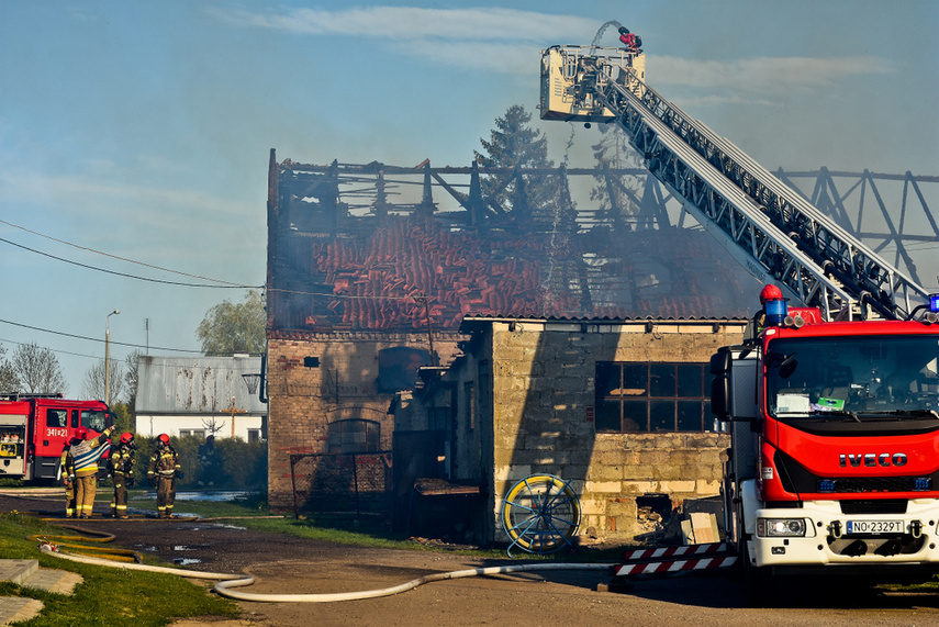 Pożar budynku gospodarczego, z ogniem walczyło blisko 30 strażaków zdjęcie nr 239423