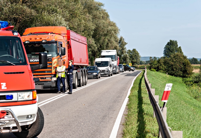 Ciężarówka przebiła bariery ochronne na dk 22 zdjęcie nr 246460