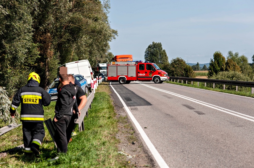 Ciężarówka przebiła bariery ochronne na dk 22 zdjęcie nr 246457