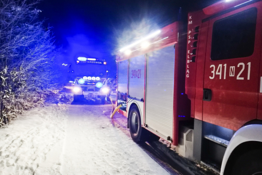 Elbląg Nocny pożar na Zatorzu