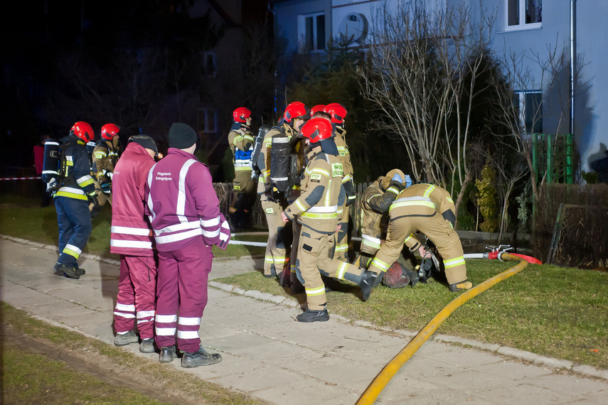 Elbląg Pożar mieszkania przy al. Grunwaldzkiej