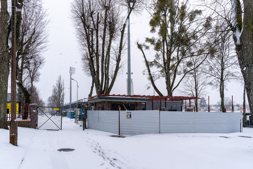 Elbląg Wejście na stadion jeszcze w remoncie