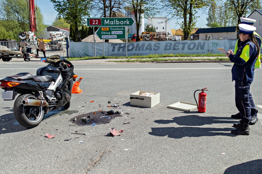 Potrącenie motocyklisty na Warszawskiej zdjęcie nr 283713