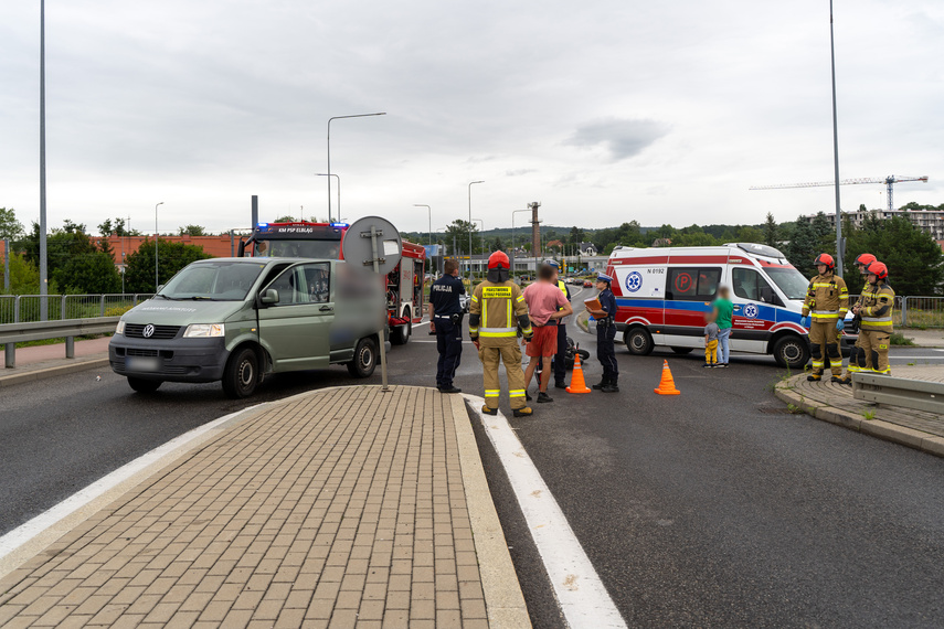 Elbląg Zderzenie z motocyklem na Akacjowej