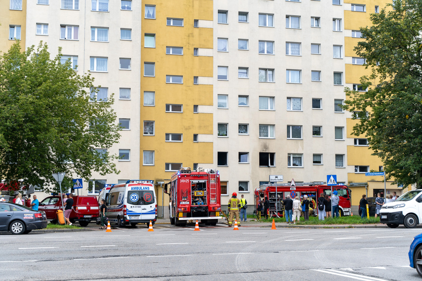 Elbląg Pożar przy Kalenkiewicza