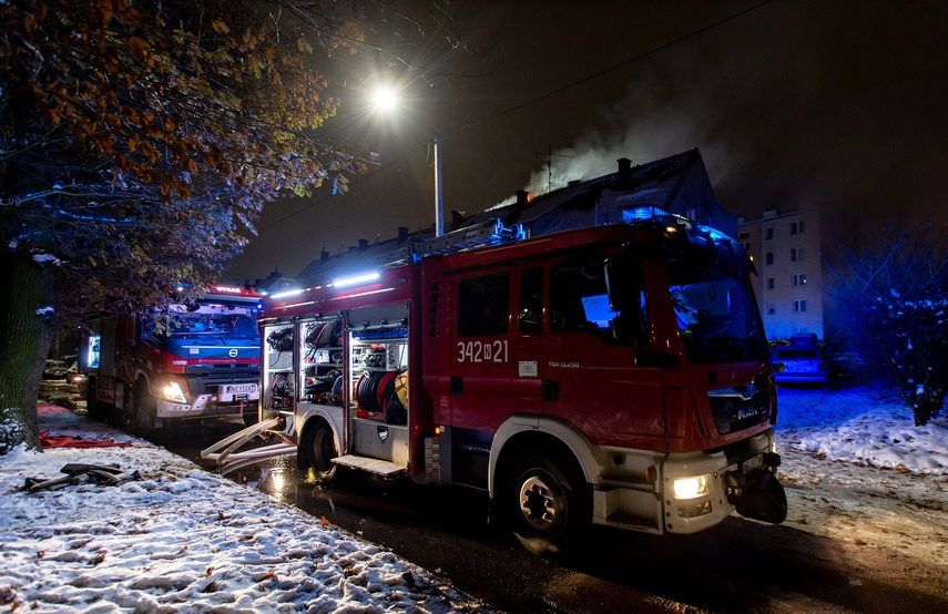 Pożar budynku przy parku Kajki zdjęcie nr 297615