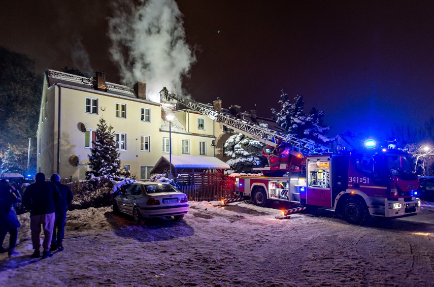 Pożar budynku przy parku Kajki zdjęcie nr 297611