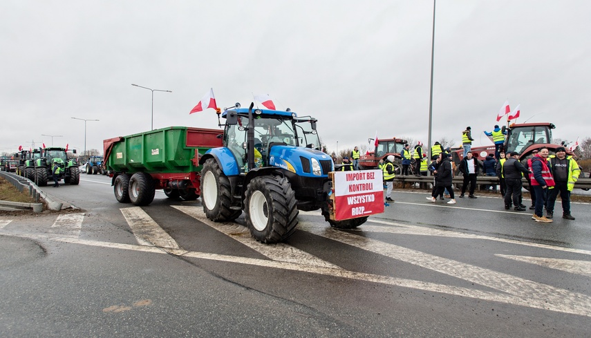 Protest rolników w Elblągu. "Sprowadzanie towarów z Ukrainy nas rujnuje" zdjęcie nr 302487