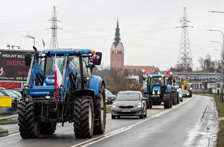 Protest rolników w Elblągu. "Sprowadzanie towarów z Ukrainy nas rujnuje" zdjęcie nr 302430