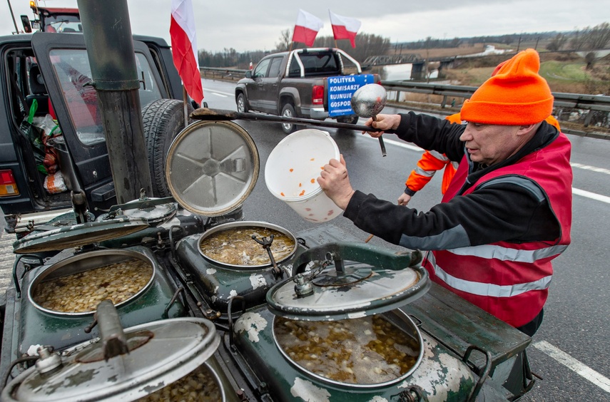 Protest rolników w Elblągu. "Sprowadzanie towarów z Ukrainy nas rujnuje" zdjęcie nr 302471