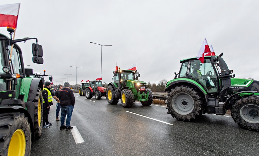 Protest rolników w Elblągu. "Sprowadzanie towarów z Ukrainy nas rujnuje" zdjęcie nr 302445