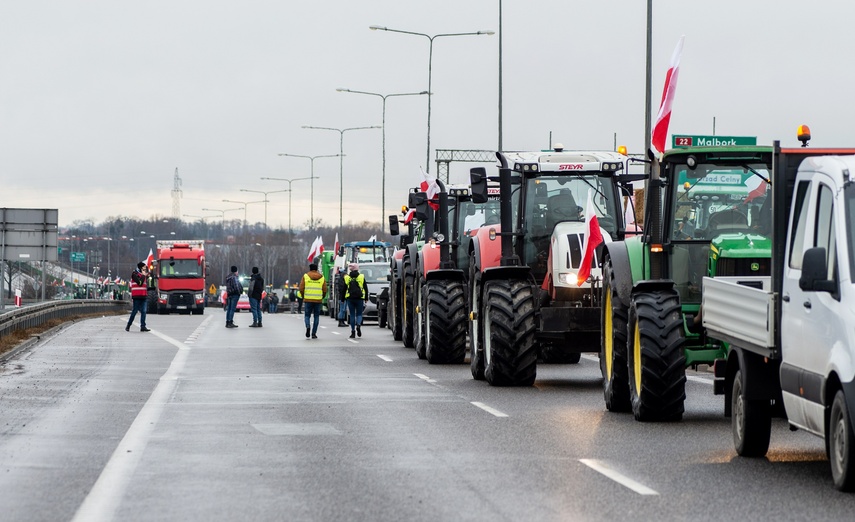 Protest rolników w Elblągu. "Sprowadzanie towarów z Ukrainy nas rujnuje" zdjęcie nr 302464