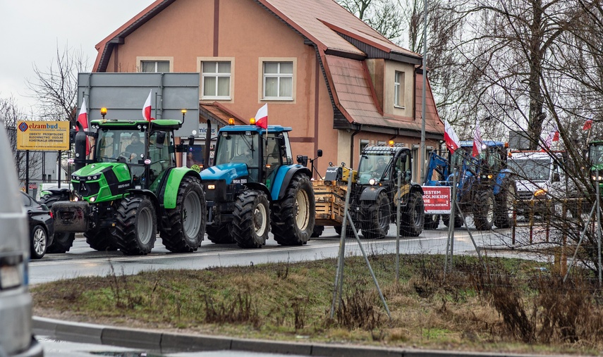 Protest rolników w Elblągu. "Sprowadzanie towarów z Ukrainy nas rujnuje" zdjęcie nr 302439