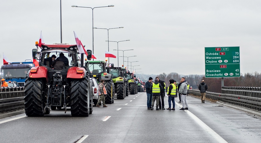 Protest rolników w Elblągu. "Sprowadzanie towarów z Ukrainy nas rujnuje" zdjęcie nr 302466