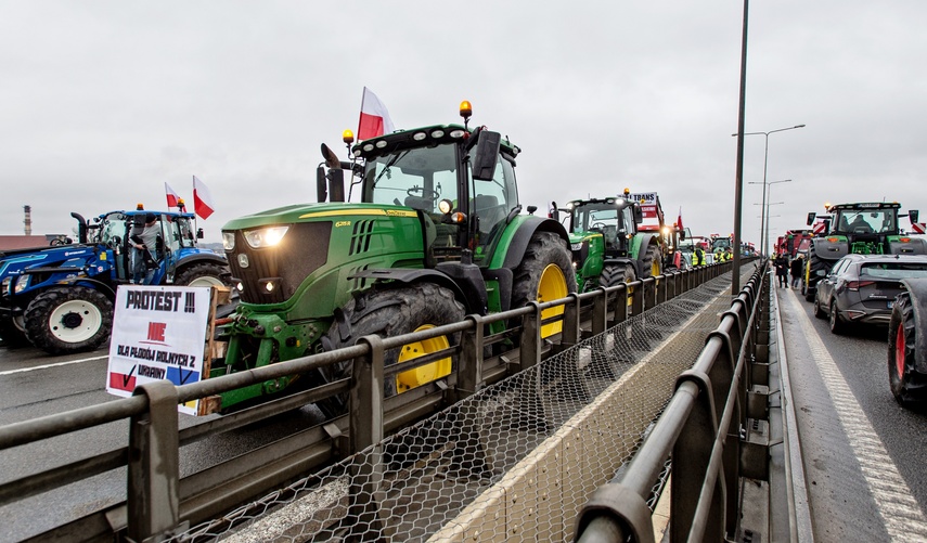 Protest rolników w Elblągu. "Sprowadzanie towarów z Ukrainy nas rujnuje" zdjęcie nr 302463