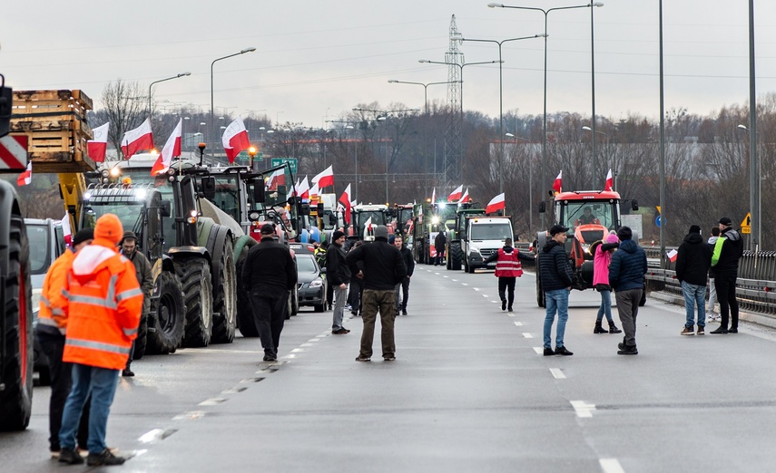 Protest rolników w Elblągu. "Sprowadzanie towarów z Ukrainy nas rujnuje" zdjęcie nr 302451