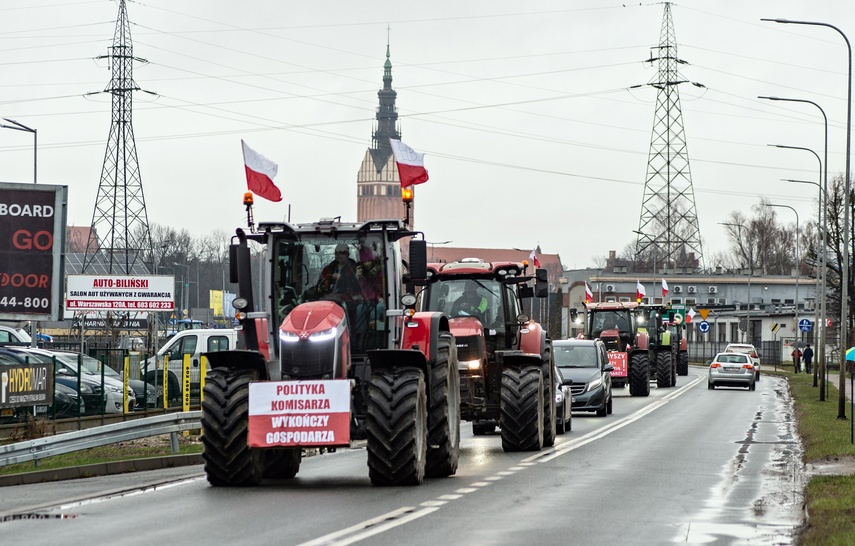 Protest rolników w Elblągu. "Sprowadzanie towarów z Ukrainy nas rujnuje" zdjęcie nr 302429