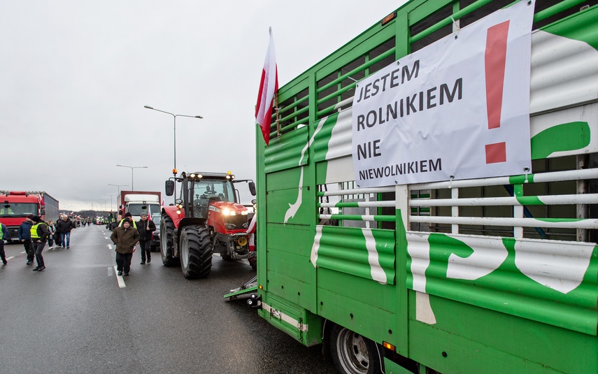 Protest rolników w Elblągu. "Sprowadzanie towarów z Ukrainy nas rujnuje" zdjęcie nr 302473