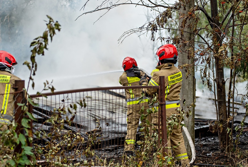 Pożar pustostanu przy ul. Warszawskiej zdjęcie nr 316604