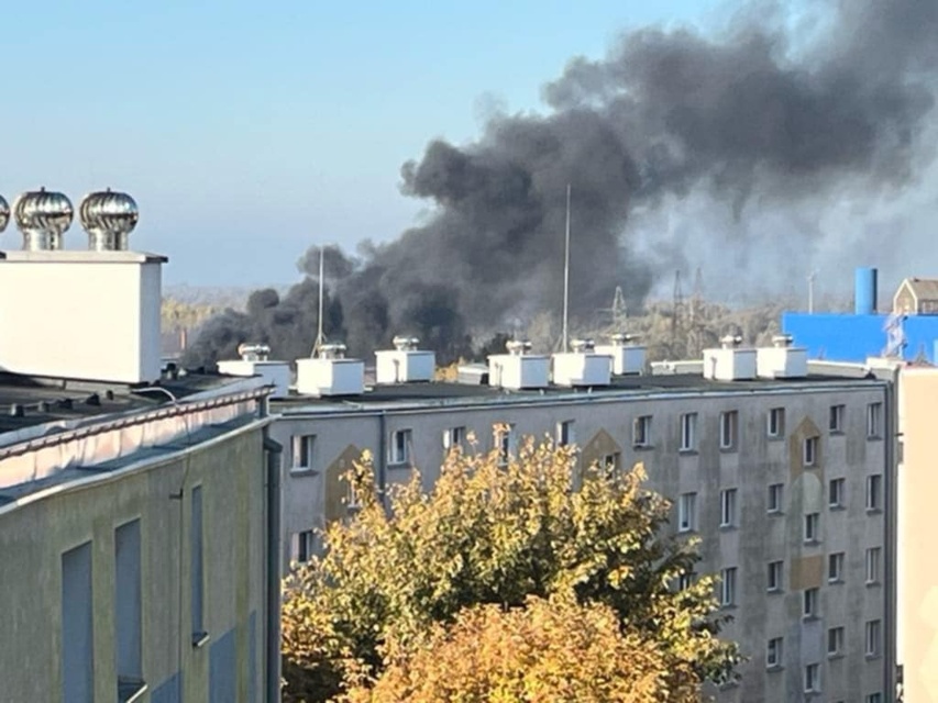 Elbląg Pożar na terenie starej odlewni