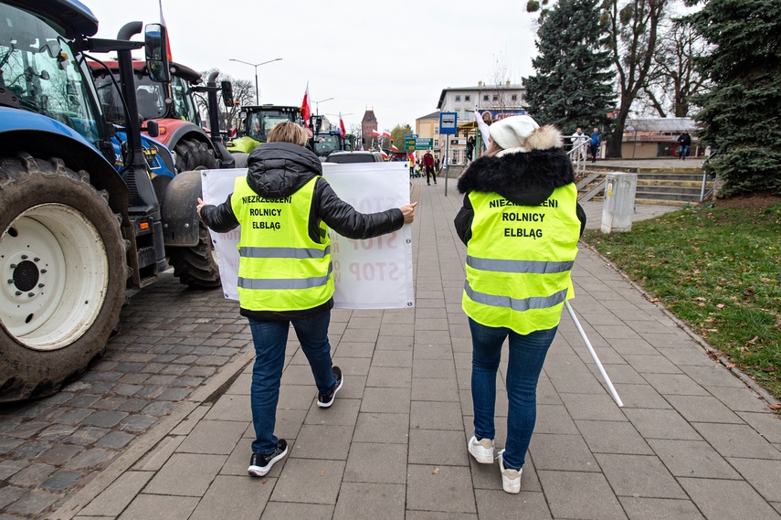 Rolnicy protestowali w Elblągu. „Żywność spoza UE jest nafaszerowana pestycydami” zdjęcie nr 320505