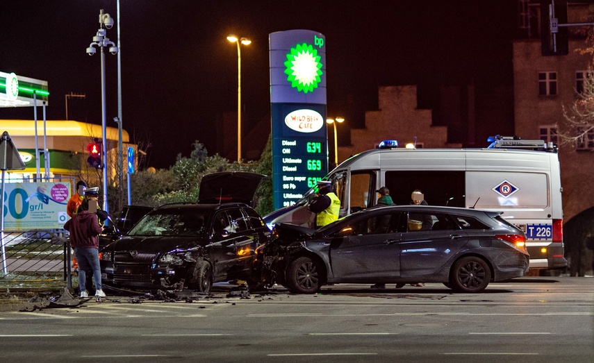 Elbląg Zderzenie na skrzyżowaniu