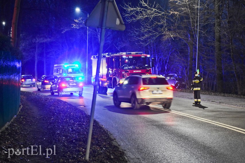 Elbląg Usterka pojazdu doprowadziła do uderzenia w drzewo