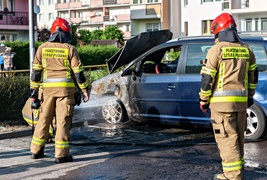 Pożar auta na ul. Kłoczowskiego