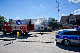 Pożar piekarni w Milejewie