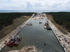 Kanał żeglugowy na Mierzei już jest pogłębiany