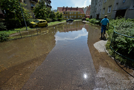 Ulewa nad Elblągiem