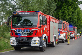 Wypadek w Raczkach Elbląskich