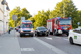 Stłuczka trzech aut na ulicy Górnośląskiej