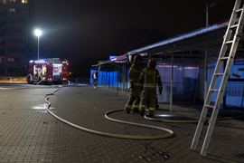 Pożar pawilonu na targowisku