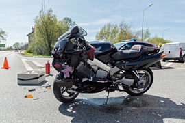 Potrącenie motocyklisty na Warszawskiej
