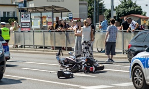 Wypadek i śmierć motocyklisty na ul. 12 Lutego