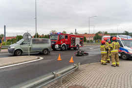 Zderzenie z motocyklem na Akacjowej