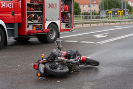 Zderzenie z motocyklem na Akacjowej