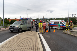 Zderzenie z motocyklem na Akacjowej